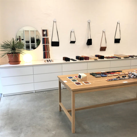 The product displays in Mokoko store in Telliskivi Creative City in May 2020 just after COVID-19.