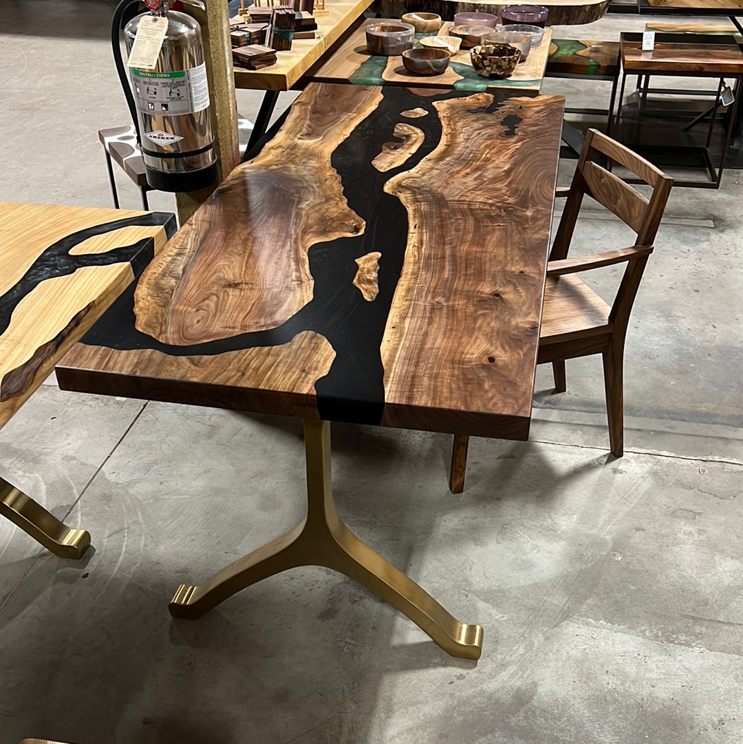 black and walnut desk