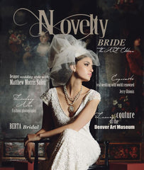 Genevieve Rose Atelier Veil on the cover of Novelty Bride Magazine