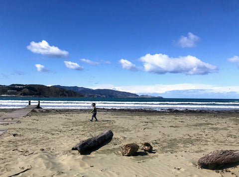 Life in isolation, Lyall Bay beach April 2020