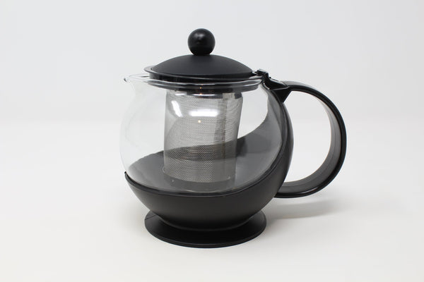 25 OZ. TEMPERED GLASS TEA POT INFUSER WITH STAINLESS STEEL BASKET