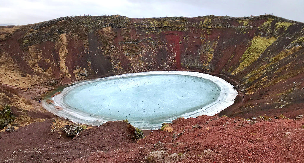 travel guide iceland kerid crater volcano lake; mischa blog