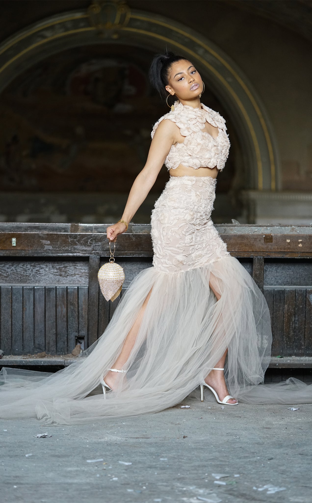 Baddest Bish Fine Jewelry Photoshoot in Abandoned Church