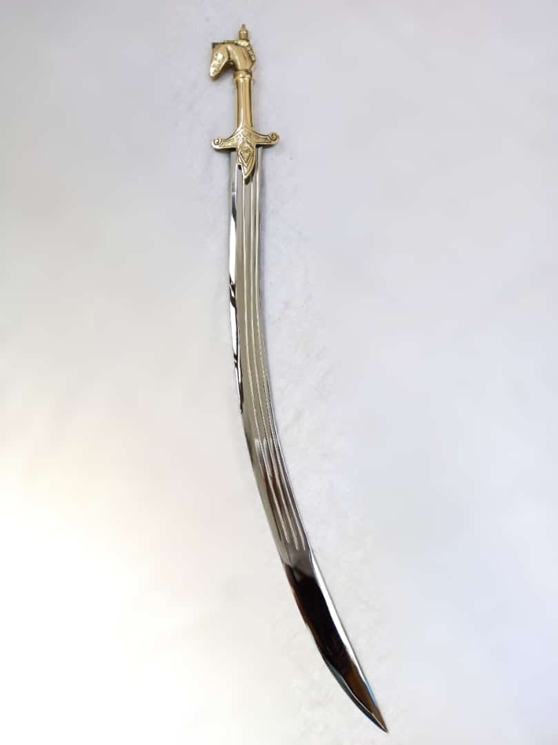 BAHUBALI CURVED - BAHUBALI HORSE HILT TULWAR – PUNJAB HANDICRAFTS