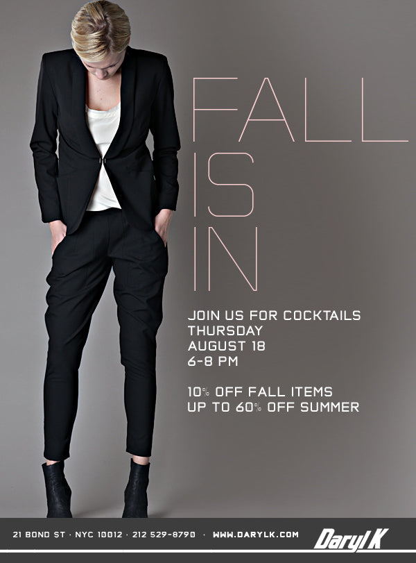 COME IN FOR FALL