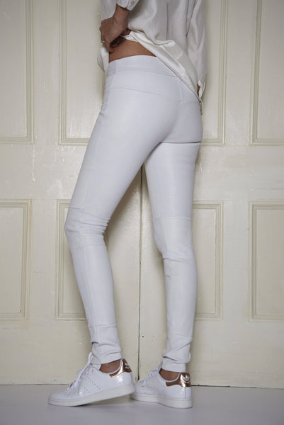 Women Shiny PU Leather White PVC Pants Slims Plus Size Sexy