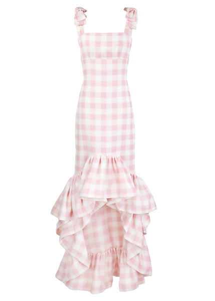 激安な激安なrosarymoonロザリームーンGingham Body Fit Dress ロング