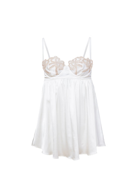 Bow Guipure Embroidery Babydoll | Fleur Mal | The Moon