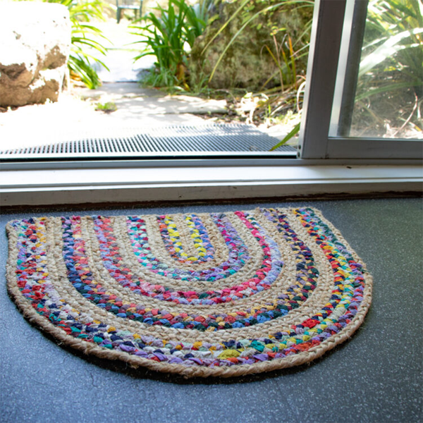 Recycled Rag Rug Rainbow