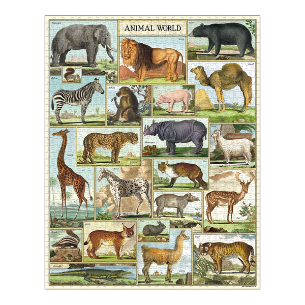 Cavallini 1000 Piece Puzzle Animal World