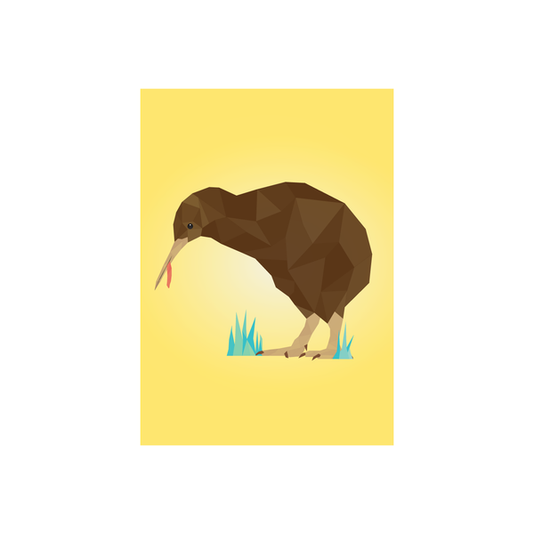 eminentd Geo Bird Card Kiwi