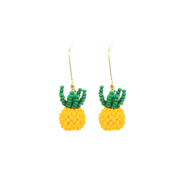 Beaded Pineapple Earrings