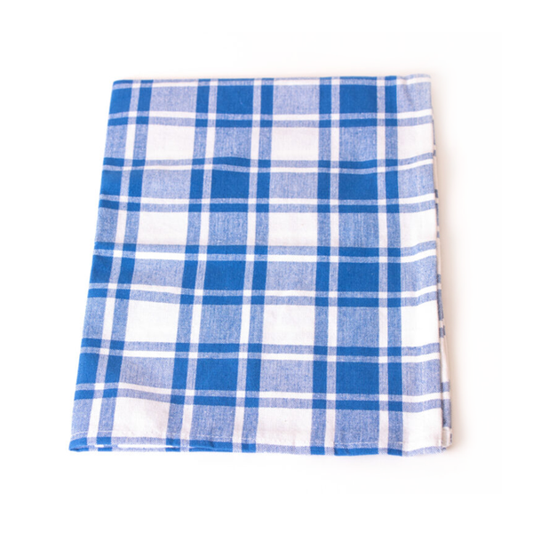 Sipa Fair Trade Cotton Blue Check Tea Towel