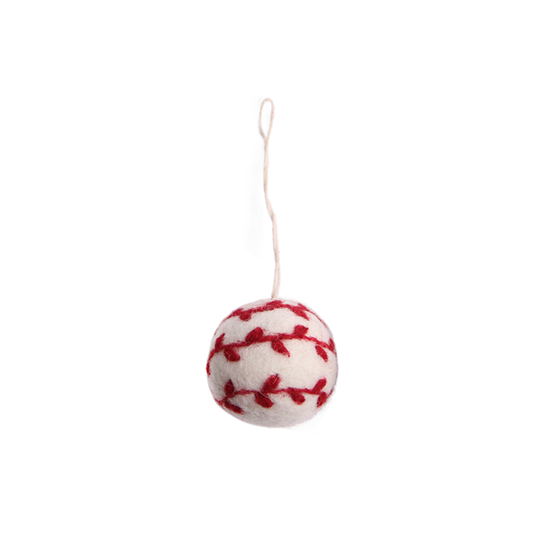 En Gry & Sif Fair Trade Felt Christmas Decoration Bauble Assorted