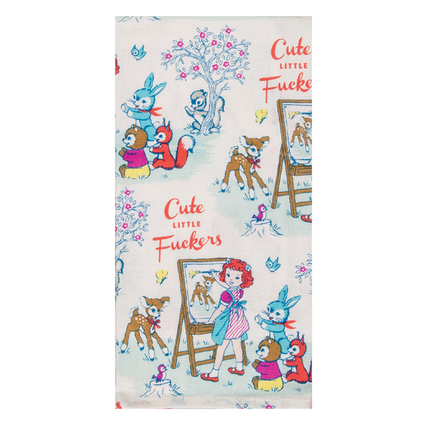 Blue Q Tea Towel Cute Little F*ckers