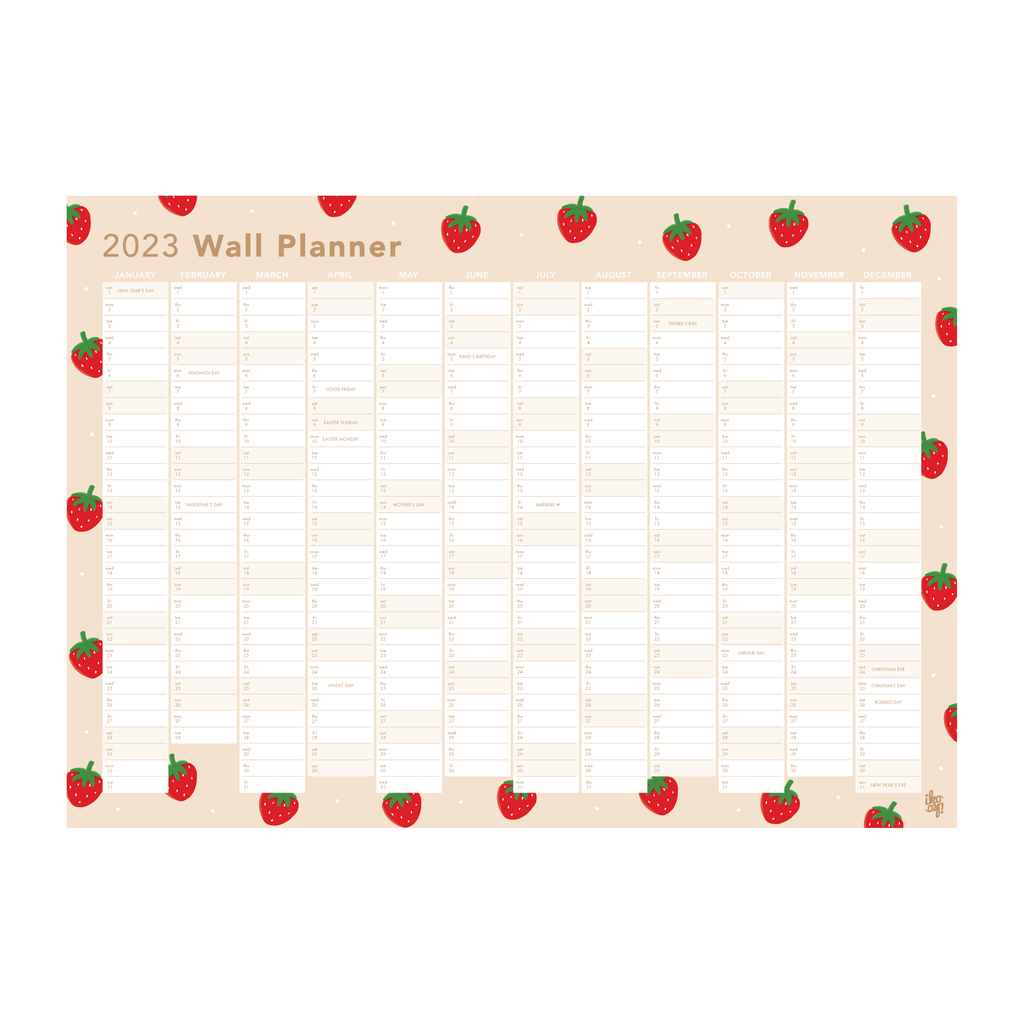eminentd 2023 Wall Planner Strawberries and Cream