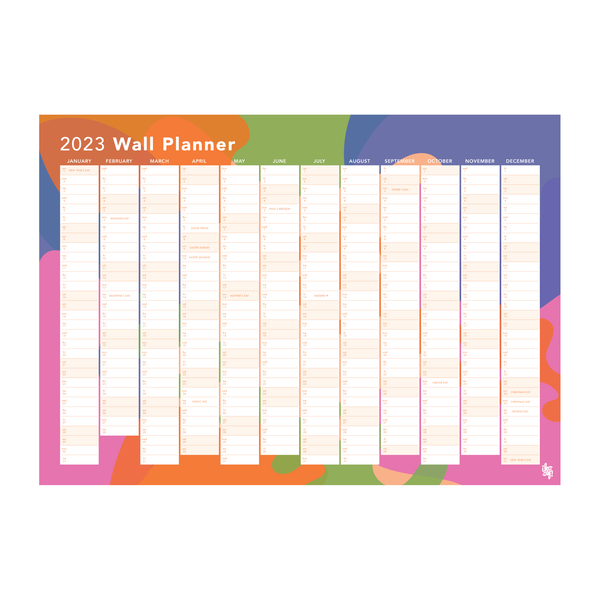 eminentd 2023 Wall Planner Abstract Reef
