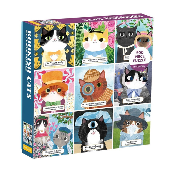 Mudpuppy 500 Piece Puzzle Bookish Cats