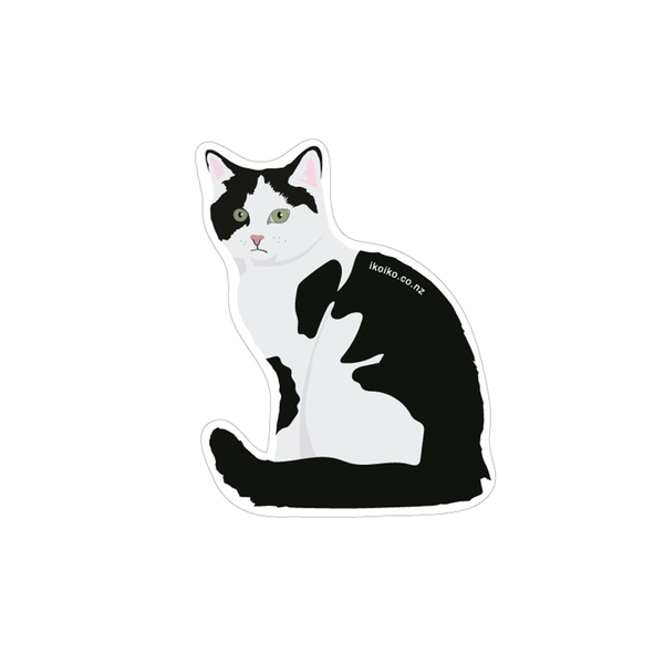 eminentd Fun Size Sticker Cat Black and White