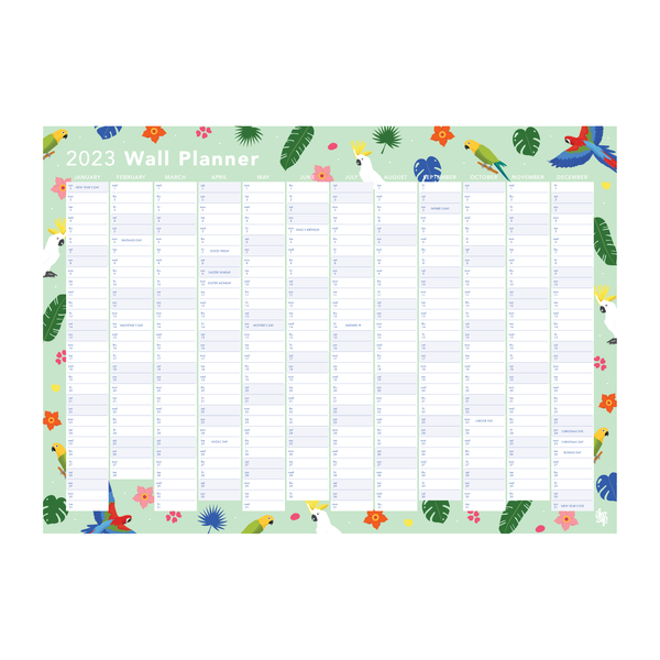 eminentd 2023 Wall Planner Tropical