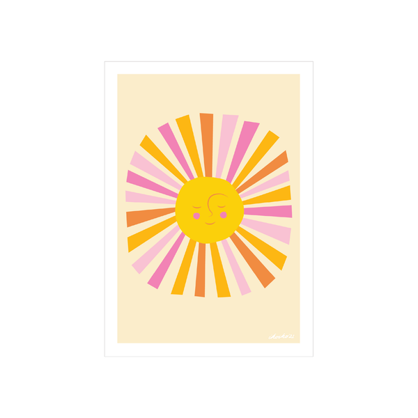 eminentd A4 Art Print Solstice Sunshine Pink