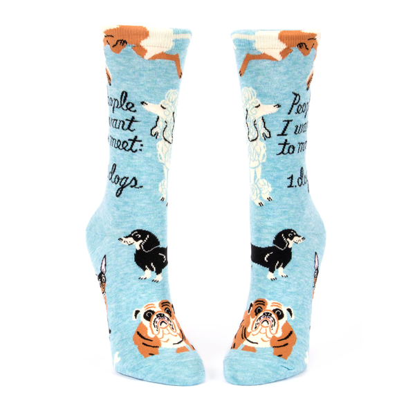 Blue Q Women's Socks People To Meet Dogs