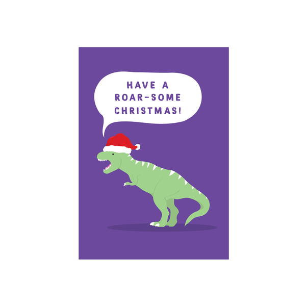 eminentd Christmas Card Cutie Animal Pun Roarsome