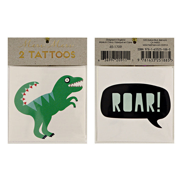 Meri Meri Tattoos Dinosaur Roar