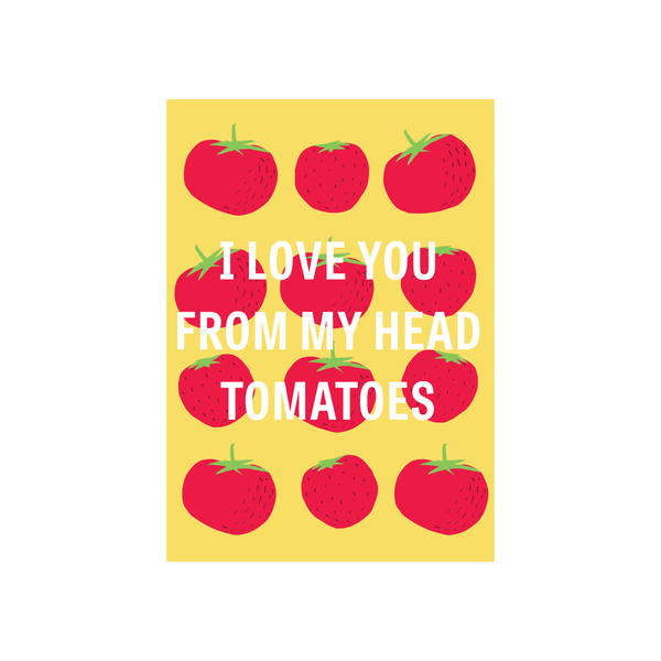 eminentd Fruit Pun Card Head Tomatoes