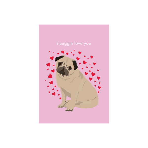 eminentd Animal Pun Card Pug Love