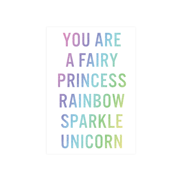 eminentd Words Card Unicorn