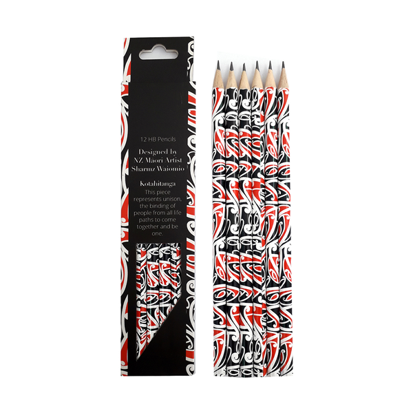 Sharmz Waiomio Māori Design HB Pencils Pack of 6