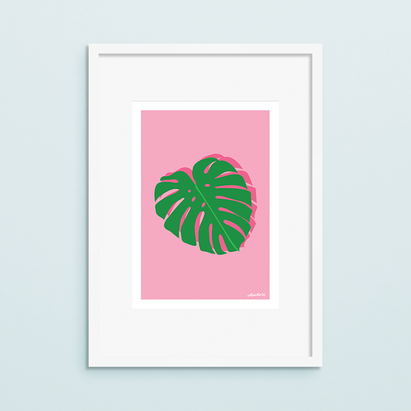 eminentd A4 Art Print Tropical Monstera Leaf