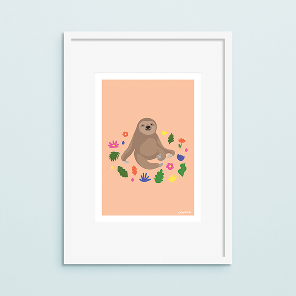 eminentd A4 Art Print Zen Sloth