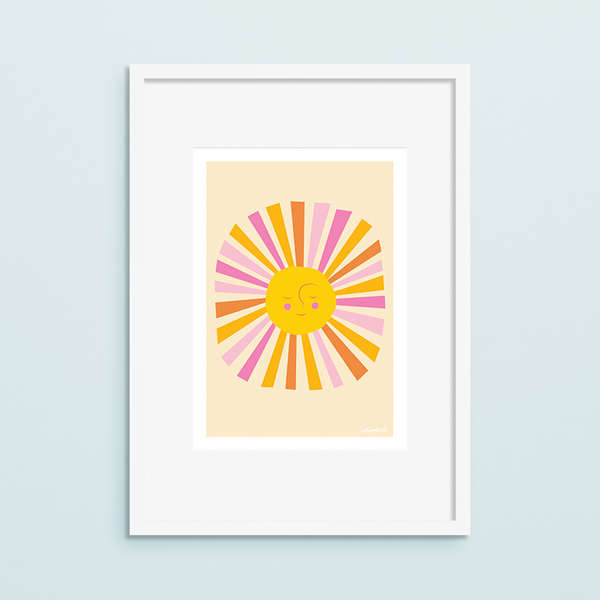 eminentd A4 Art Print Solstice Sunshine Pink