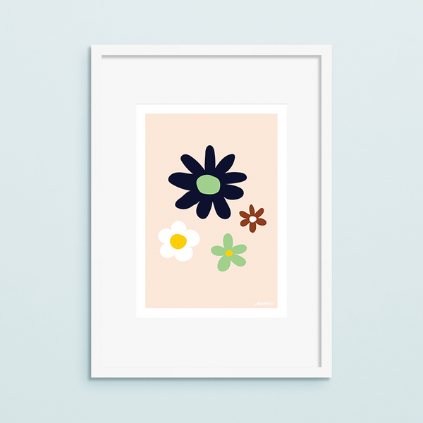 eminentd A4 Art Print Solstice Daisies  Mint