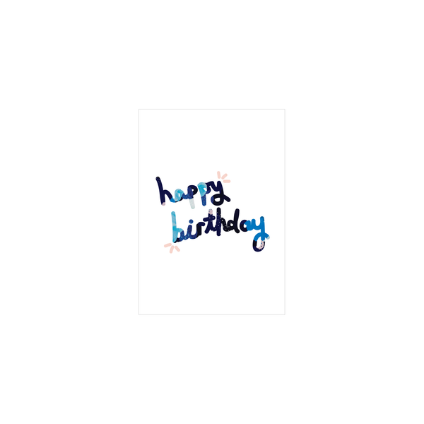 Alice Berry X eminentd Mini Card Happy Birthday Blue