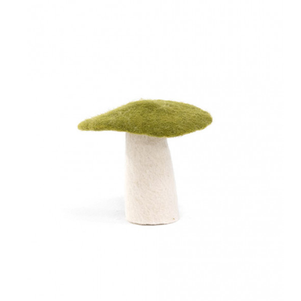 Muskhane 100% Felt Mushroom Flat Large Anise Green
