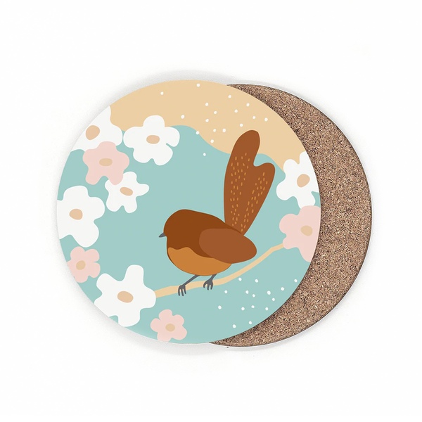 100% NZ Coaster Cut out Fantail