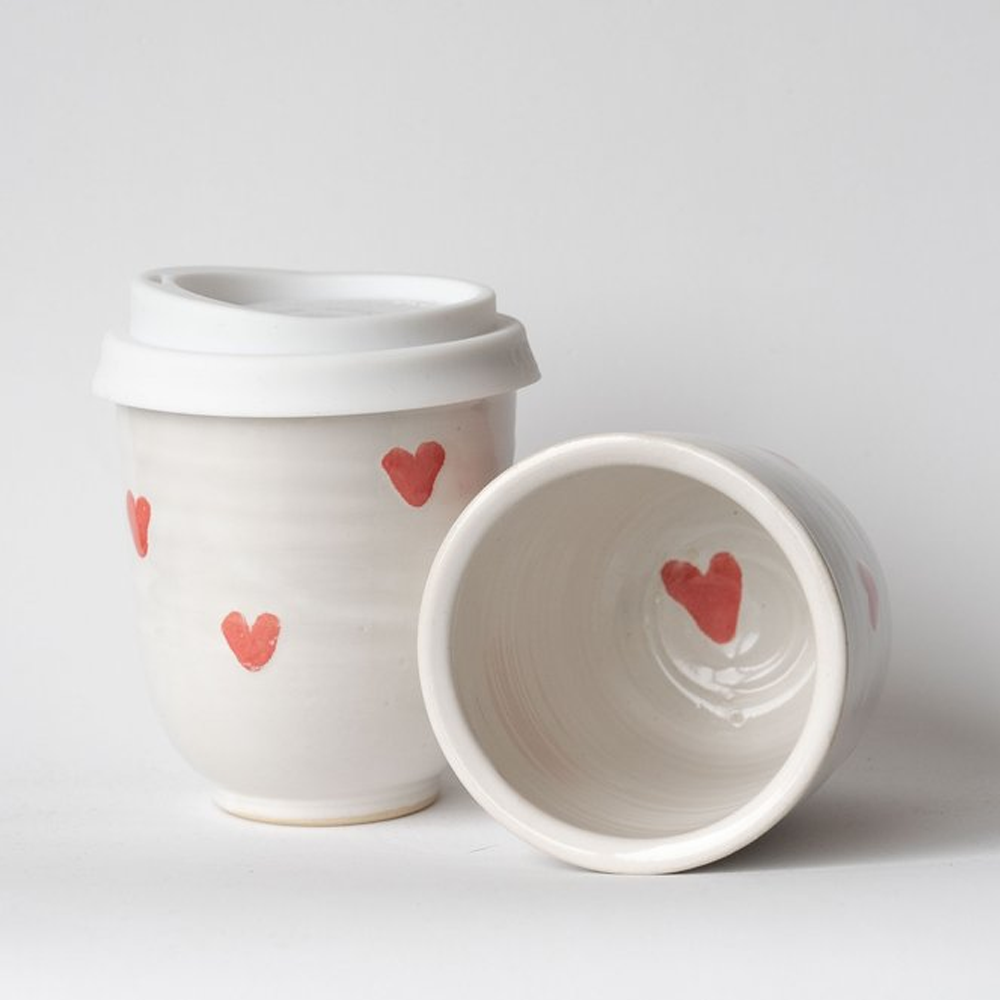 Westcoast Stoneware Reusable Cup Love