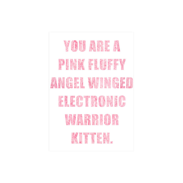 eminentd Words Card Pink Fluffy Kitten