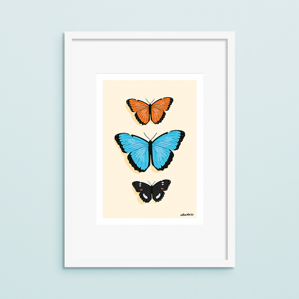 eminentd A4 Art Print Butterfly Chart