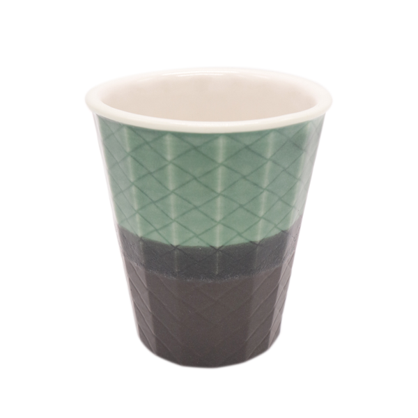 Daniel Jessep Ceramic Tumbler Weave Jade and Black