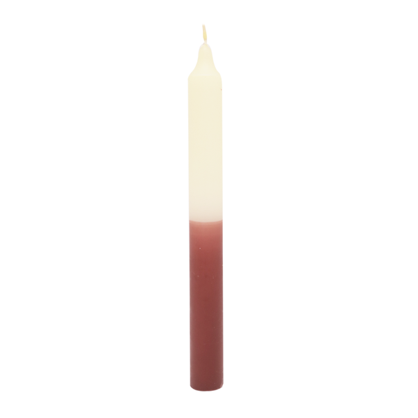 Half and Half Candle Honey Yellow Chocolate Brown