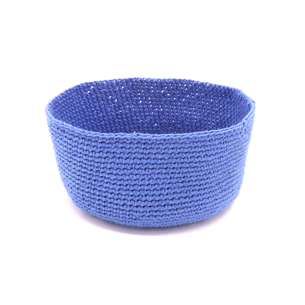 Bright Crochet Basket X Large Light Blue