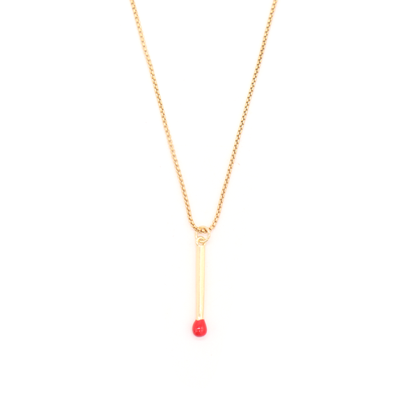 Penny Foggo Necklace Matchstick Red Gold