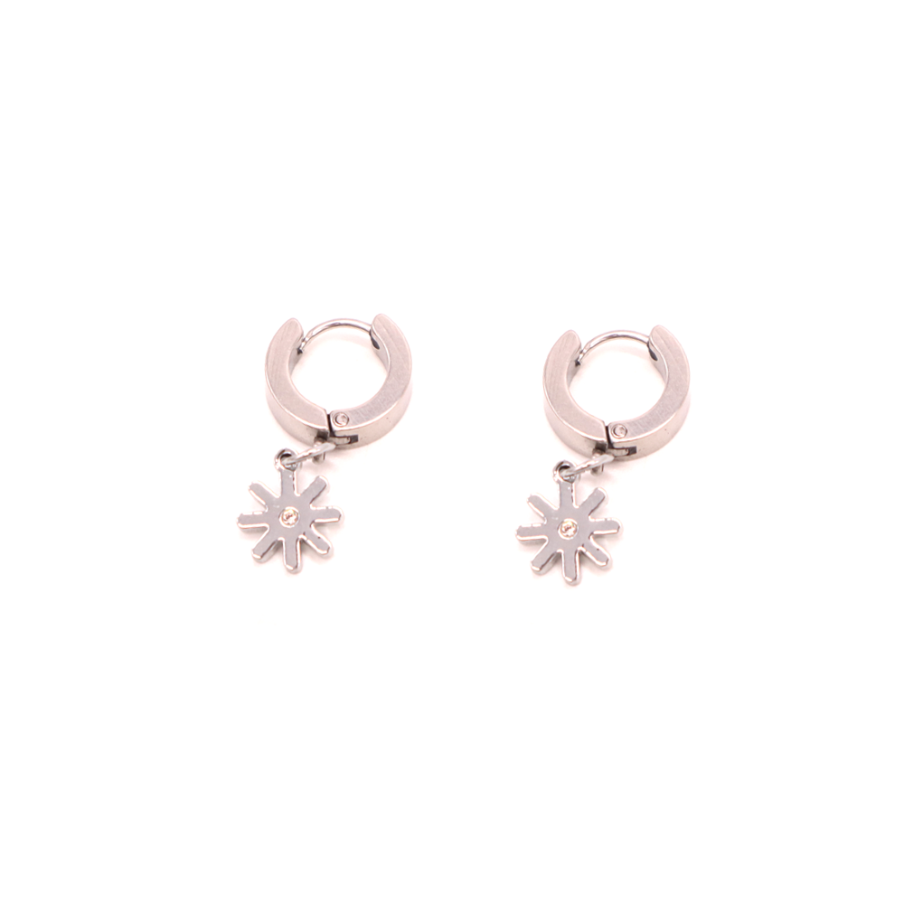 Penny Foggo Earrings Huggies Small Daisy Silver