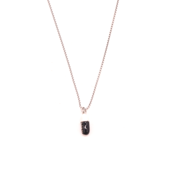 Penny Foggo Necklace Happy Pill Black Silver