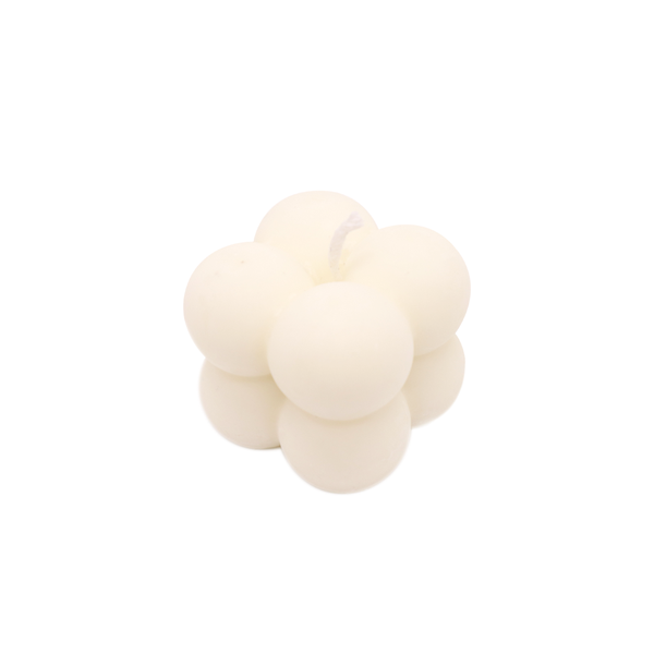 Haly Mini Bubble Candle White