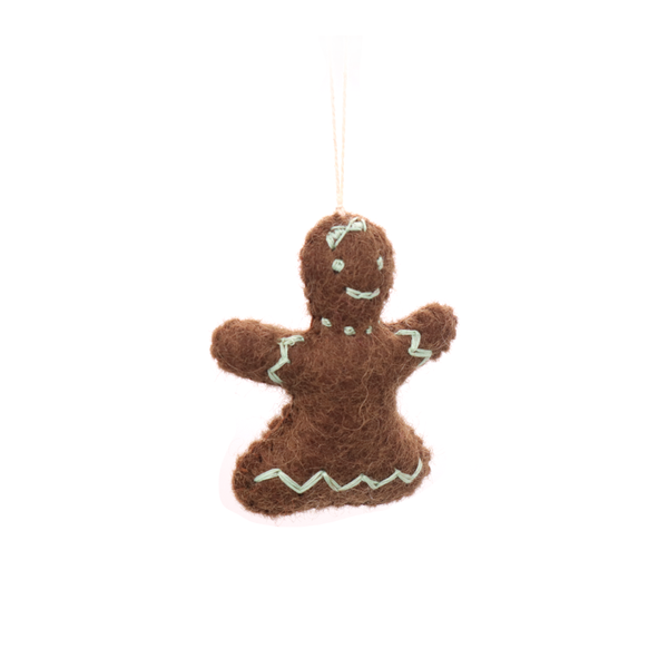 En Grey & Sif Fair Trade Felt Christmas Decoration Gingerbread Woman